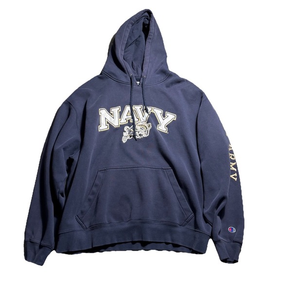 Champion Other - Champion Navy Hoodie XL Spellout Military Pullover